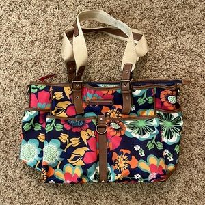 Women’s Floral Lily Bloom Multi Compartment Bag